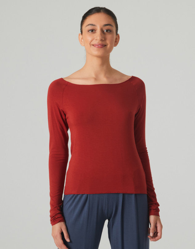 Temps Danse Bambusshirt mit Ballett-Ausschnitt - BALTIK