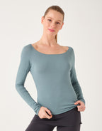 Temps Danse Bambusshirt mit Ballett-Ausschnitt - BALTIK