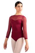 Só Dança Damen Balletttrikot mit Mesh-Einsatz
