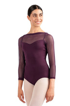 Só Dança Damen Balletttrikot mit Mesh-Einsatz
